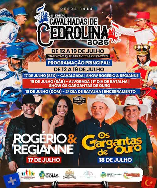 Tradição bicentenária: Distrito de Cedrolina se prepara para a abertura das Cavalhadas 2026