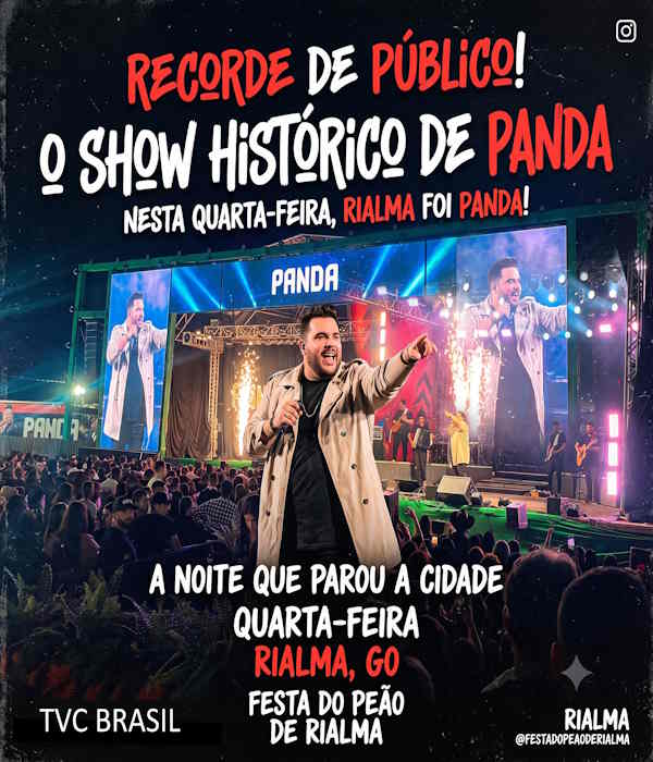 Rialma bate recorde histórico de público na abertura das festividades com show do cantor Panda