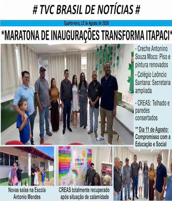 Pacote de Entregas: Prefeitura de Itapaci realiza maratona de inaugurações na educação e no social