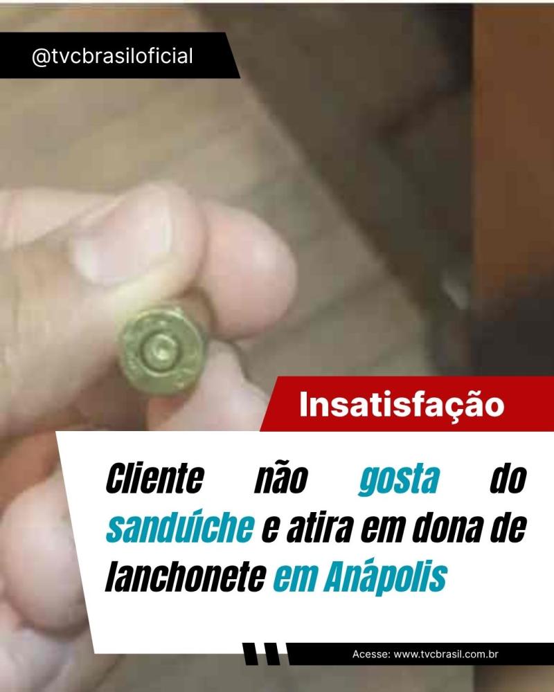 Cliente não gosta do sanduíche e atira em dona de lanchonete em Anápolis