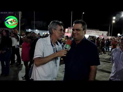 Entrevista com o vice-prefeito Rogério Toureiro, com o vereador Clemildo da Van, ambos presente na festa do trabalhador na Praça Laviola 
