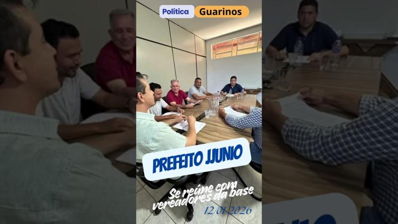 Prefeito de Guarinos se reúne com vereadores da base nesta Ssegunda-feira (12/01) 