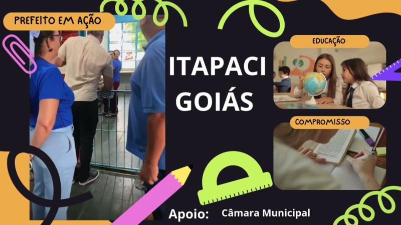 Visita do prefeito juntamente do presidente da Câmara municipal nas escolas do município 